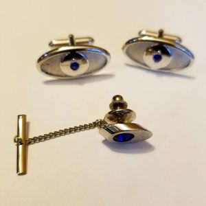 Vintage Swank cufflinks tie tac set